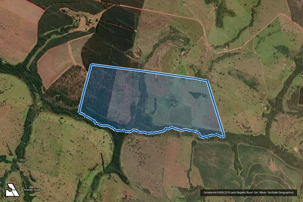 Imagem de satélite de FAZENDA LAGEADO - 001 em Prata - MG