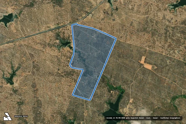 Imagem de satélite de Sítio Umarí e Santa Rita - Parcela D em Jaguaribe - CE