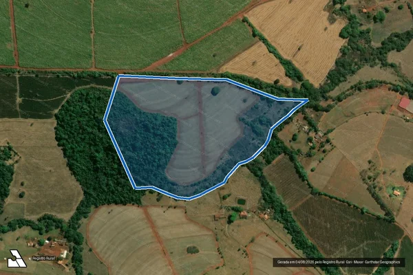Imagem de satélite de Fazenda Santa Rosa  - GLEBA D em Patrocínio Paulista - SP