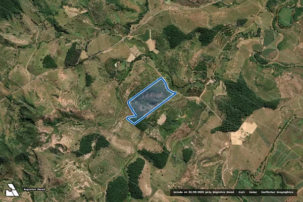 Imagem de satélite de RIBEIRÃO DO TURVO - Parte 1 em Taparuba - MG