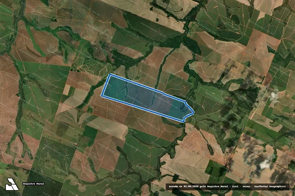 Imagem de satélite de FAZENDA ITAIGUARA - PARCELA B em Flórida Paulista - SP