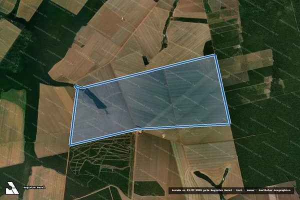 Imagem de satélite de FAZENDA MUSTANG Lote 02 em Cláudia - MT