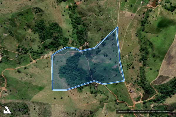 Imagem de satélite de FAZENDA SANTO ANTONIO - PARCELA 16 em Itamaraju - BA