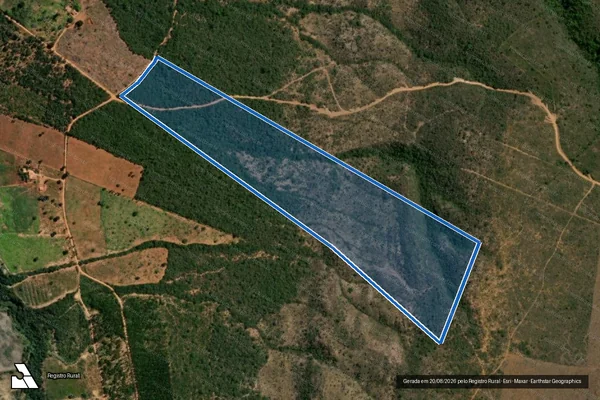 Imagem de satélite de FAZENDA CAMBAUBAS - Parte 1 em Rio Pardo de Minas - MG
