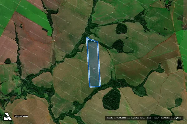 Imagem de satélite de Agropecuária Bonito - Matrícula 44004 ? área a desmembrar 01 em Boa Vista do Cadeado - RS