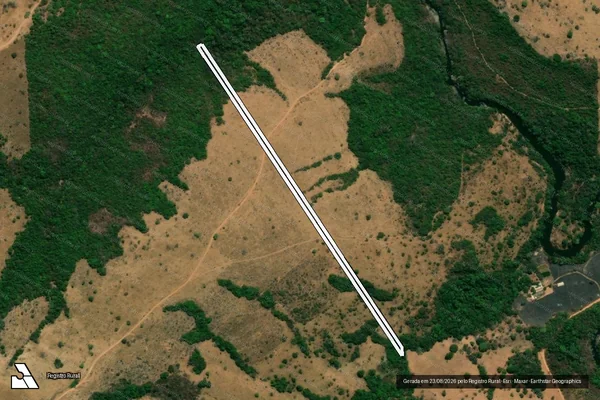 Imagem de satélite de FAZENDA CARURU DE CIMA ? GLEBAS - ESTRADA VICINAL em Abadiânia - GO