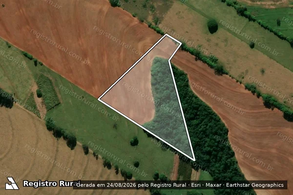 Imagem de satélite de SITIO SANTA INES - LOTE DE TERRAS nº 183-A-7 em Rondon - PR