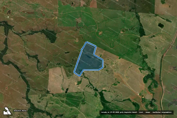 Imagem de satélite de Fazenda Liberdade - Invernada da Mangueira 01 em Santiago - RS