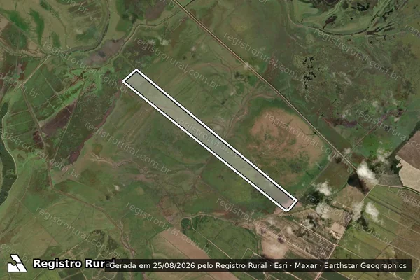Imagem de satélite de Fazenda Liscano - Matrícula 35.625 em Rio Grande - RS