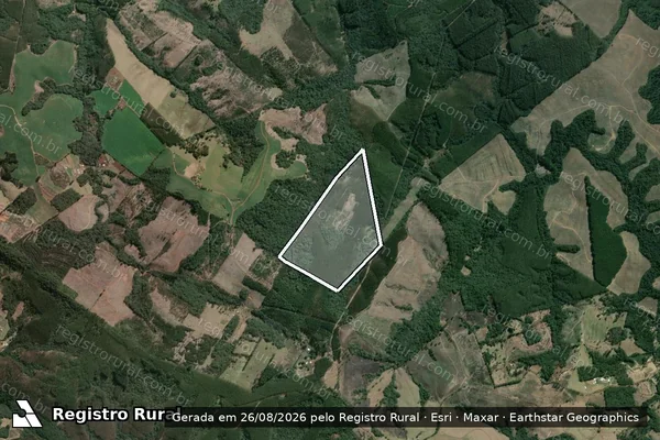 Imagem de satélite de Sítio Santa Inês  - Parte 1 em Imbaú - PR