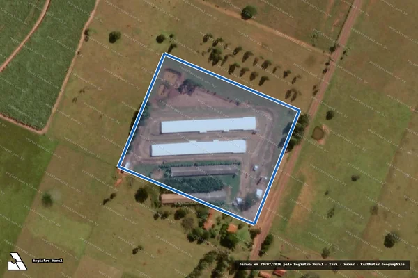 Imagem de satélite de Parte do Lote 10-A da Quadra 15 - Parcela 1 em Vicentina - MS