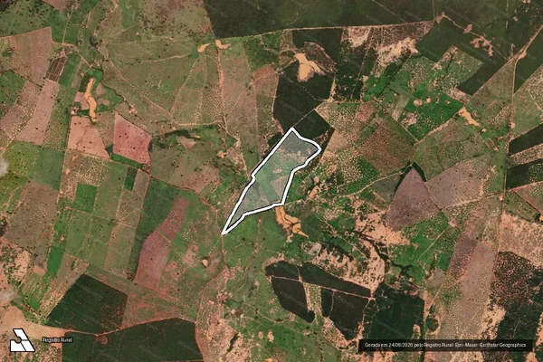 Imagem de satélite de FAZENDA SÃO DOMINGOS-TRACADAL - Parte 1 em Francisco Sá - MG