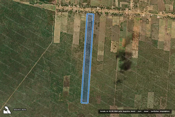 Imagem de satélite de PA FAZENDA PALHEIROS - LOTE 67 - Parte 1 em Upanema - RN