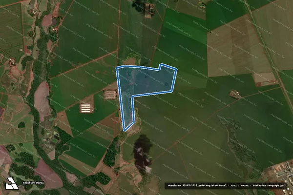 Imagem de satélite de Fazenda Água Boa - Parte em Dourados - MS