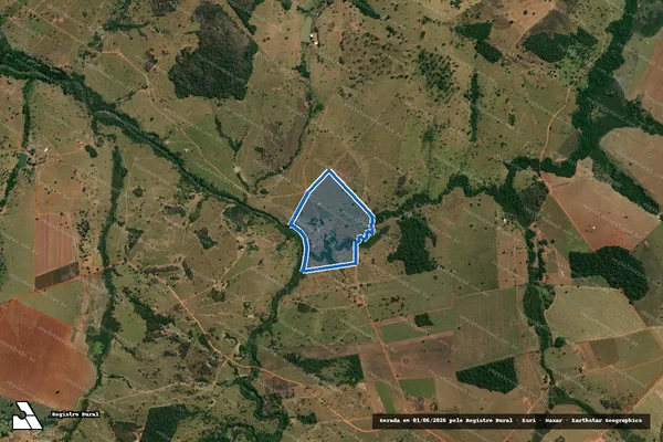 Imagem de satélite de FAZENDA DIAMANTINO - Parte 1 em Aurilândia - GO