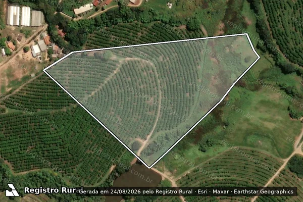 Imagem de satélite de Sitio São Jorge  - Matrícula nº 6.965 em Holambra - SP