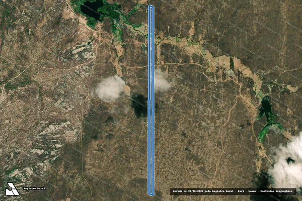 Imagem de satélite de Projeto de Assentamento Serrote/Serra Branca ? Lote 136 - Parte 1 em Santana do Matos - RN