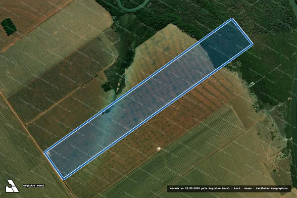 Imagem de satélite de LOTE 303 ? P.A BRASIL NOVO - Parte 1 em Querência - MT