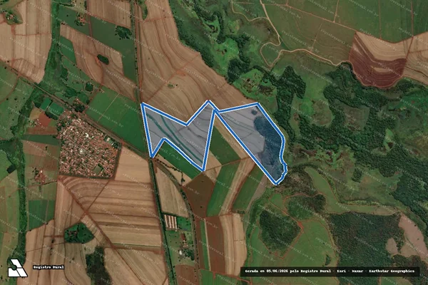 Imagem de satélite de Fazenda Córrego das Pedras - Parte 2 em Ituverava - SP