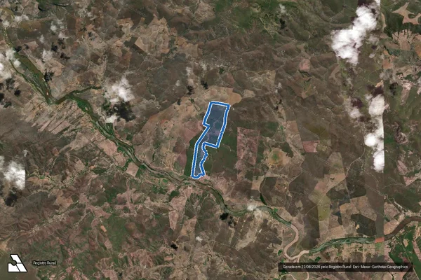 Imagem de satélite de FAZENDA SANTA CRUZ DO MORRO - Parte 1 em Araçuaí - MG