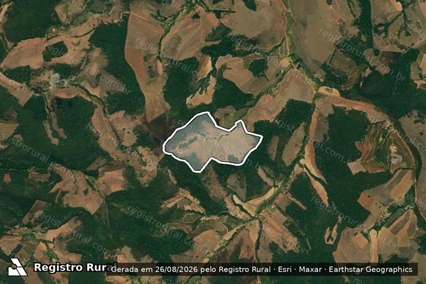 Imagem de satélite de Sítio Três Barras - Parcela 1 em Paula Cândido - MG