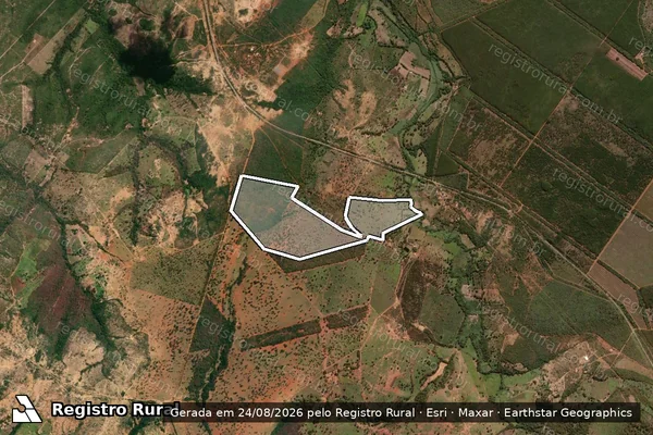 Imagem de satélite de Fazenda Bahia - Gleba 02 em Bocaiúva - MG