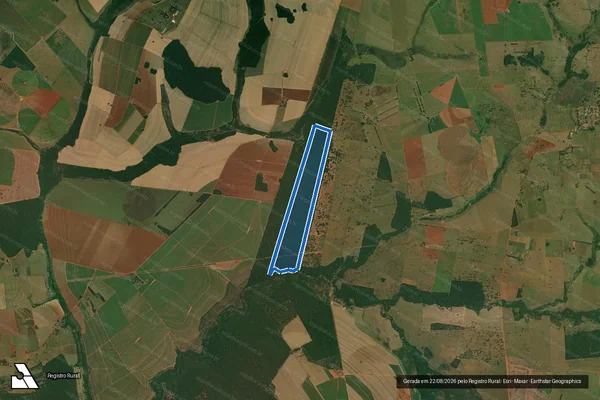 Imagem de satélite de Sítio Santa Lúcia - Parte 1 em Presidente Bernardes - SP