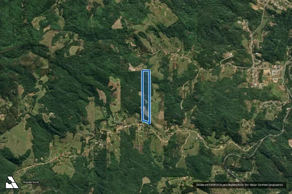 Imagem de satélite de MATRÍCULA 3078 - ÁREA 01 em Ibirama - SC
