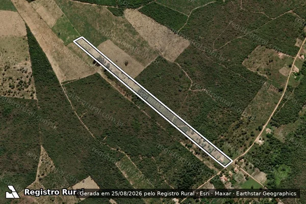Imagem de satélite de FAZENDA TEIÚ   - Parte 1 em Rio Pardo de Minas - MG