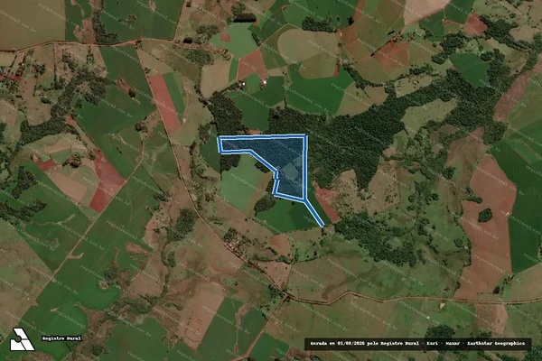 Imagem de satélite de Fazenda do Pessegueiro - Izaura P9 em Bossoroca - RS