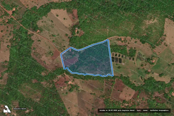 Imagem de satélite de LOTE 21 REASSENTAMENTO SÃO FRANCISCO DE ASSIS - Gleba GLEBA 02 - em Monte do Carmo - TO
