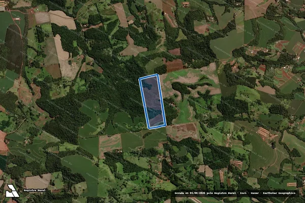 Imagem de satélite de Lote Rural N° 45-Remanescente,da Gleba n° 01, da 2° Parte da Colônia Tormenta - Parte 1 em Cascavel - PR