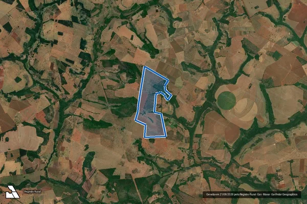 Imagem de satélite de FAZENDA DO ATERRADO - Gleba 01 em Monte Alegre de Minas - MG