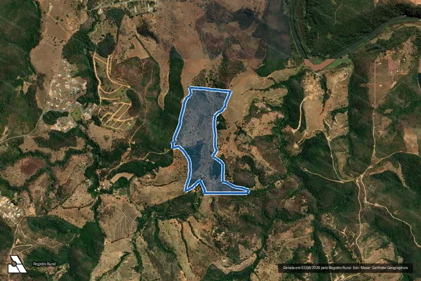 Imagem de satélite de Fazenda Campo Belo - Gleba 01 - Parcela 01 em Lagoa Santa - MG