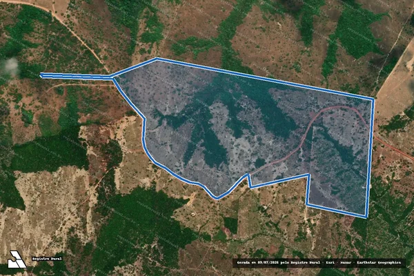 Imagem de satélite de Lote I – Parte do Lote 24, Área Remanescente, Loteamento Araguacema, 8ª Etapa / Única em Dois Irmãos do Tocantins - TO