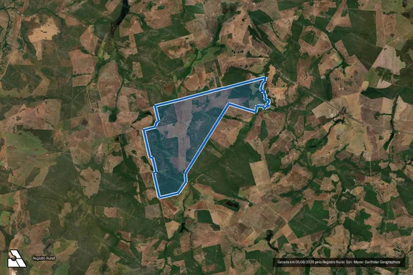 Imagem de satélite de Fazenda Buritirana I, II e III (LOTES 67, 68 e 88) - Faz Buritirana em Formoso do Araguaia - TO