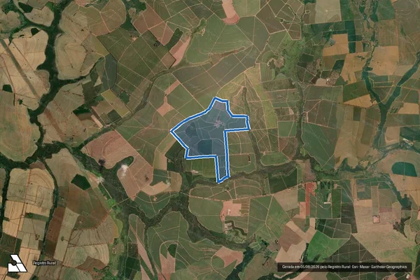 Imagem de satélite de FAZENDA SÃO JOAQUIM em Monte Azul Paulista - SP