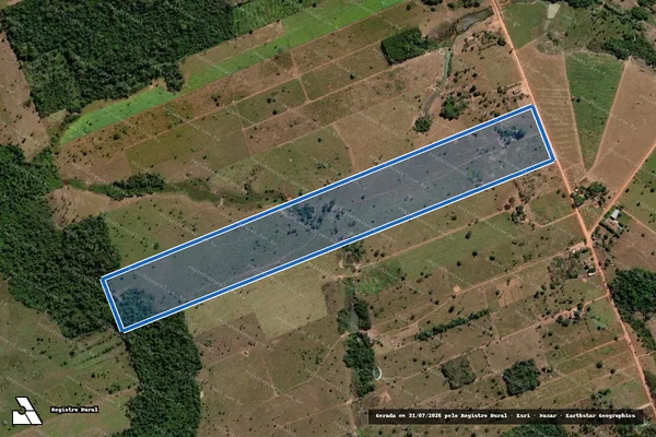 Imagem de satélite de ESTÂNCIA MENDES ? LOTE RURAL Nº 828 - Parcela 1 em Carlinda - MT
