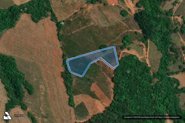 Imagem de satélite de Sitio Marianos - Parcela 1 em Turvolândia - MG