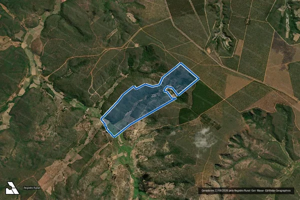 Imagem de satélite de FAZENDA GADO BRAVO - Parte 1 em Rio Pardo de Minas - MG