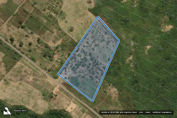 Imagem de satélite de PROJETO DE ASSENTAMENTO SANTA CLARA II ? LOTE 161 - Parte 1 em Cerro Corá - RN