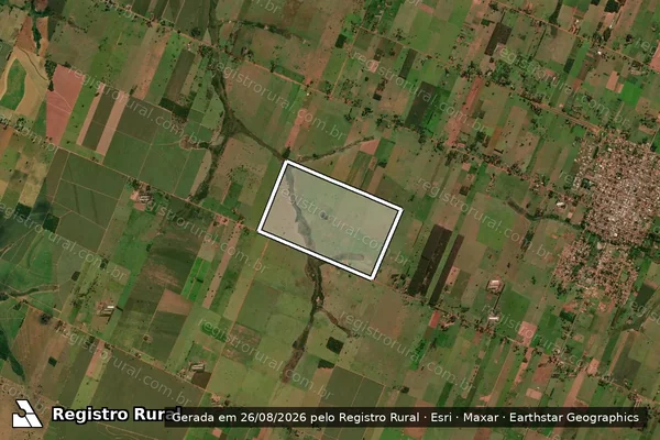 Imagem de satélite de Lotes Rurais nº 39, 41, 43, 45, 47, 49, 51 e 53 da Quadra nº 45 - Parcela 1 em Glória de Dourados - MS