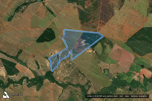 Imagem de satélite de FAZENDA DAS GERAIS - Parte 1 em Paineiras - MG