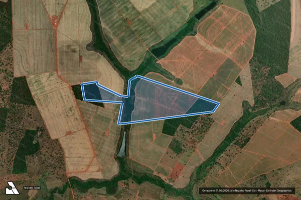 Imagem de satélite de FAZENDA ÁGUA LIMPA - 001 em Santa Vitória - MG
