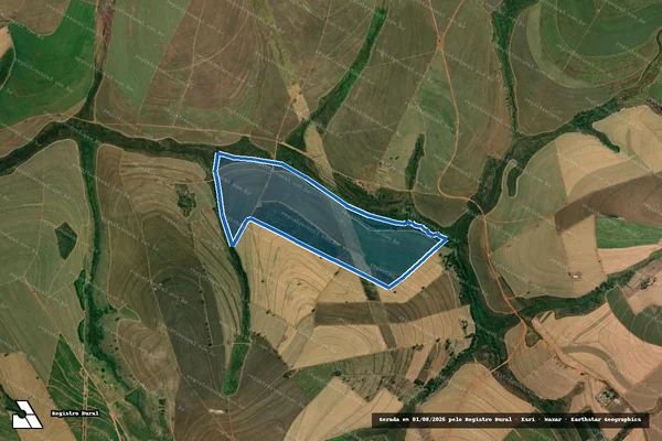 Imagem de satélite de Fazenda Santa Eliza - Parte 24 em Dobrada - SP