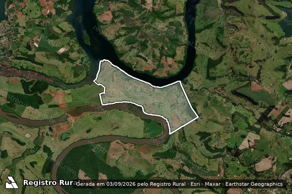 Imagem de satélite de FAZENDA VIGANÓ - Matrícula 23.253 em São Jorge d'Oeste - PR