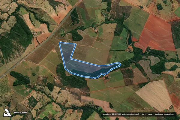 Imagem de satélite de Fazenda "São Domingos", lugar den. "Boa Vista dos Macacos" - Parcela 1 em Catalão - GO
