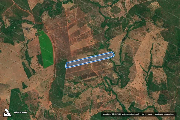 Imagem de satélite de FAZENDA DOIS DE JUNHO ? Parte dos Lotes 09 e 11, do Lot° São Lourenço do Paraíso - Lote 10 em Minaçu - GO