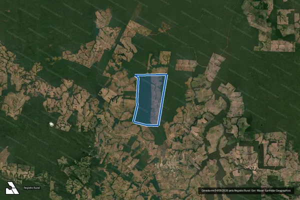 Imagem de satélite de Fazenda JK / Matricula 1321 em Cotriguaçu - MT