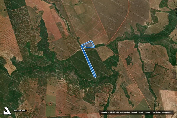 Imagem de satélite de FAZENDA CORREGO DO OURO - Parte 1 em Palestina de Goiás - GO